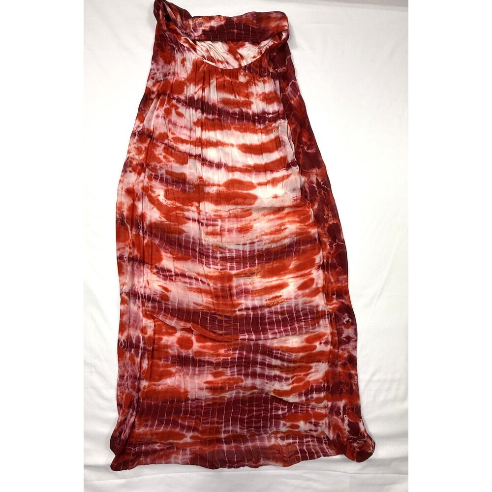 Young Fabulous & Broke Lexie dress red & white tie-dye Sz XS Maxi Strapless - Picture 6 of 11